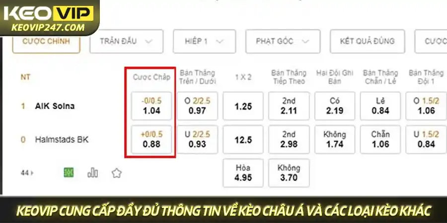 Giao diện Keovip cung cấp đầy đủ thông tin về kèo châu Á và các loại kèo khác Giao diện Keovip cung cấp đầy đủ thông tin về kèo châu Á và các loại kèo khác
